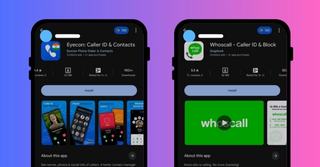 Eyecon app and whose call app