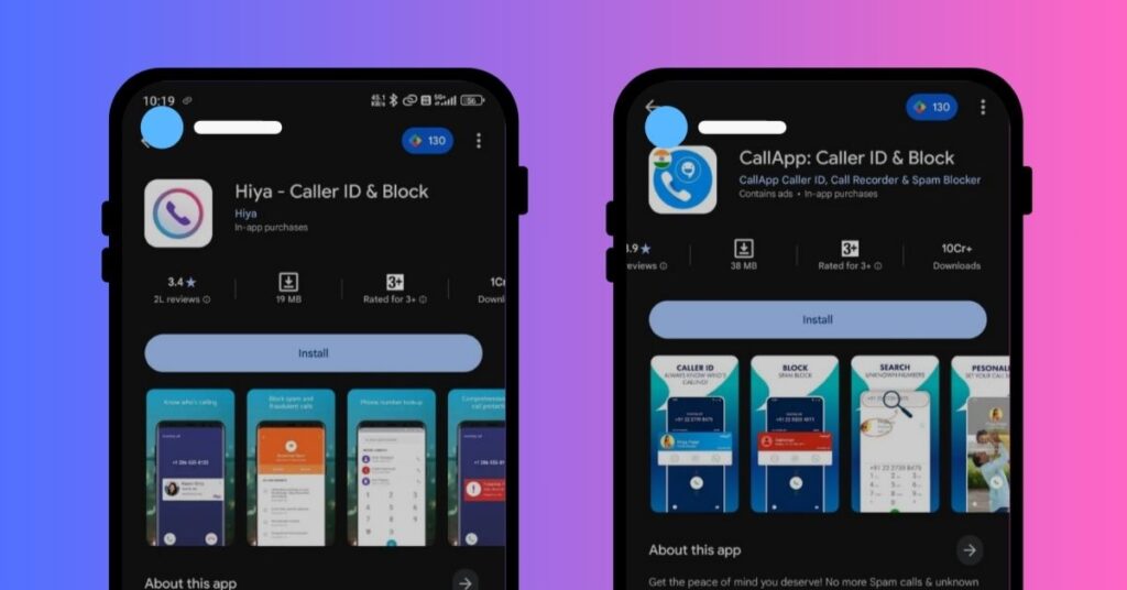 Hiya app and call app